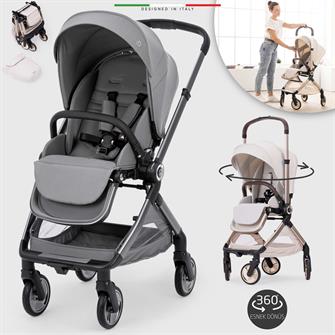 Elele Rotabile Premium Çift Yönlü Bebek Arabası Gri