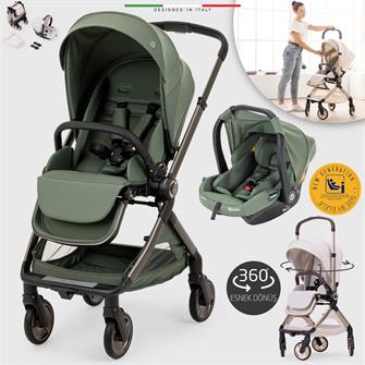 Elele Rotabile Premium Travel Sistem Bebek Arabası Yeşil