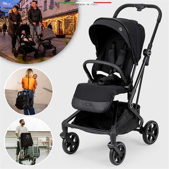 Elele Rotativo Çift Yönlü Kabin Tipi Bebek Arabası Siyah