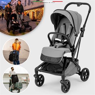 Elele Rotativo Çift Yönlü Kabin Tipi Bebek Arabası Gri