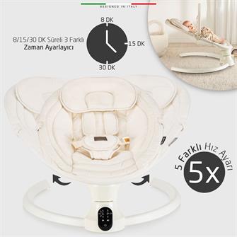 Elele Sette Elektrikli Otomatik Sallanan Ana Kucağı Bej
