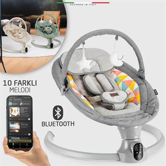 Elele Sette Elektrikli Otomatik Sallanan Ana Kucağı Gri