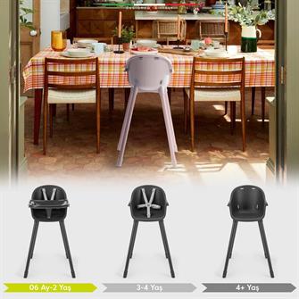 Elele Sorte 2in1 Bebek Mama Sandalyesi ve Çocuk Sandalyesi Antrasit