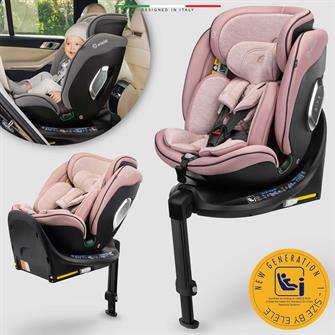 Elele StradaFix 360° Dönen I-Size Oto Koltuğu İsoFix 40-150 CM 0-36 KG Pudra