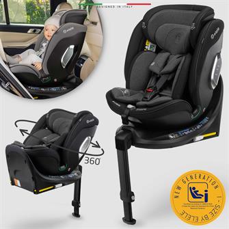 Elele StradaFix 360° Dönen I-Size Oto Koltuğu İsoFix 40-150 CM 0-36 KG Siyah