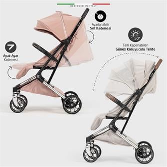 Elele Vita Premium Kabin Tipi Bebek Arabası Silver Pudra