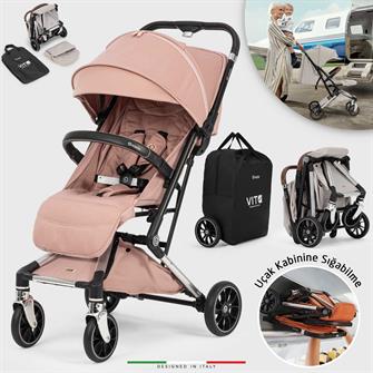 Elele Vita Premium Kabin Tipi Bebek Arabası Silver Pudra
