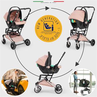 Elele Vita Premium Kabin Tipi Travel Sistem Bebek Arabası Silver Pudra