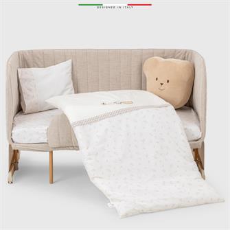 EleleLife Baby Bear 6 Parça Oyun Parkı Park Yatak Bebek Uyku Seti Bej