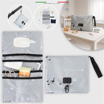 EleleLife Bebek Bakım Organizer Çantası Cigno Gri