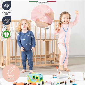 EleleLife Bebek Çocuk Pijama Takımı 1 Tog Pembe Sanno