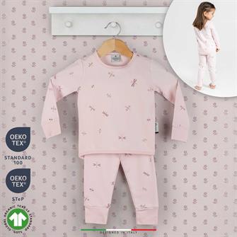 EleleLife Bebek Çocuk Pijama Takımı 1 Tog Pembe Sanno