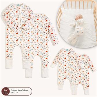 EleleLife Dolgulu Çoçuk/Bebek Uyku Tulumu 2.7 Tog Ekru Riccio