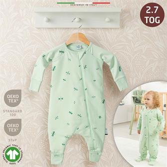 EleleLife Dolgulu Çoçuk/Bebek Uyku Tulumu 2.7 Tog Yeşil Sanno