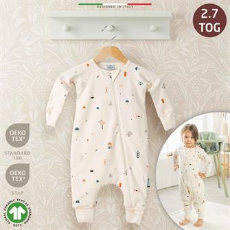 EleleLife Dolgulu Çoçuk/Bebek Uyku Tulumu 2.7 Tog Krem Mono