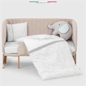 EleleLife Elephant 6 Parça Oyun Parkı Park Yatak Bebek Uyku Seti Beyaz