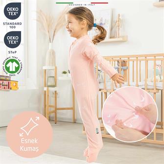 EleleLife Mevsimlik Çoçuk/Bebek Uyku Tulumu 1 Tog Gri Pato