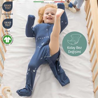 EleleLife Mevsimlik Çoçuk/Bebek Uyku Tulumu 1 Tog Pudra Flor