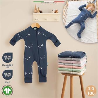 EleleLife Mevsimlik Çoçuk/Bebek Uyku Tulumu 1 Tog İndigo Pato