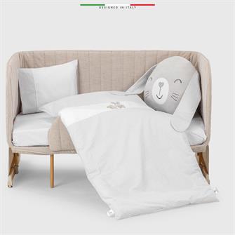 EleleLife Rabbit 6 Parça Oyun Parkı Park Yatak Bebek Uyku Seti Gri