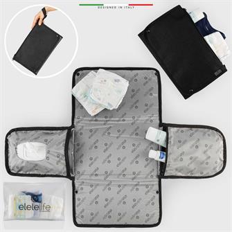 EleleLife Venice 3in1 Anne Bebek Bakım Çantası Siyah-Gri