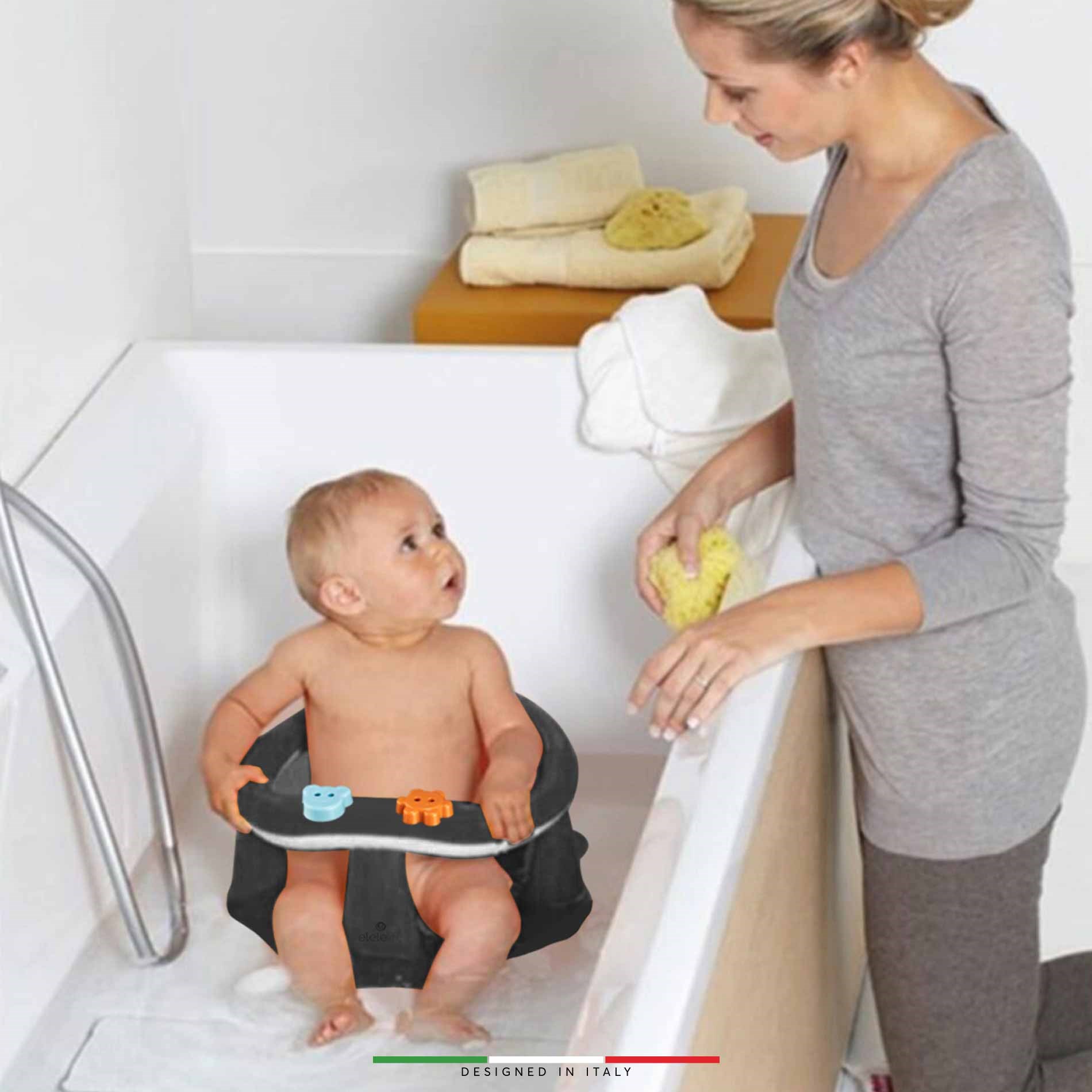 EleleLife 2in1 Vakum Bebek Banyo Oturağı ve Mama Oturağı Yeşil