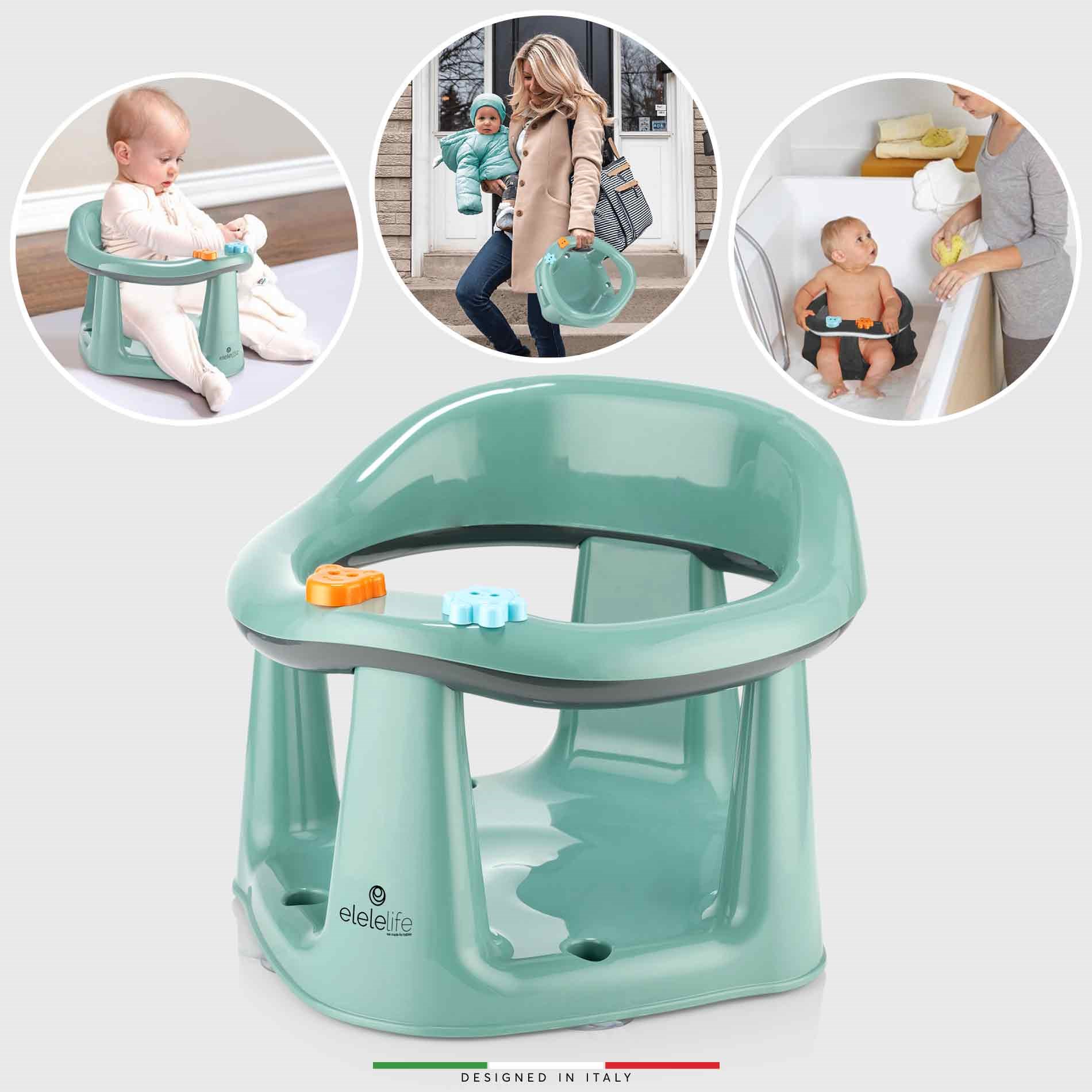 EleleLife 2in1 Vakum Bebek Banyo Oturağı ve Mama Oturağı Yeşil