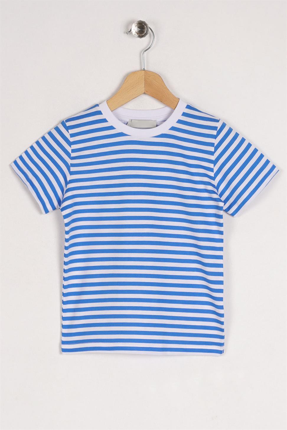 Acar-Erkek Çocuk Indigo Renkli Çizgili Tişört