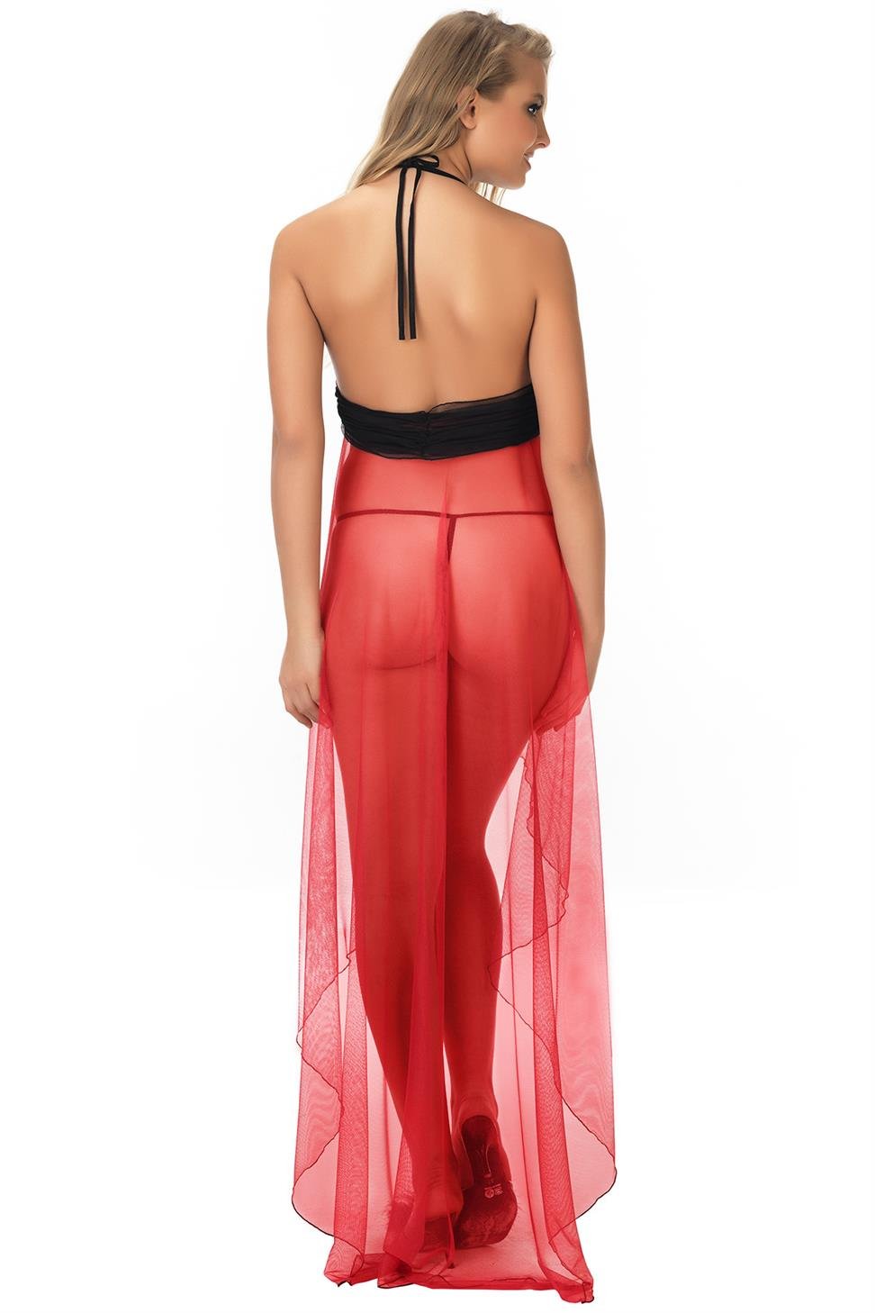 Askılı Sıfır Kol Fuşya Renk Kadın Fantezi Gecelık