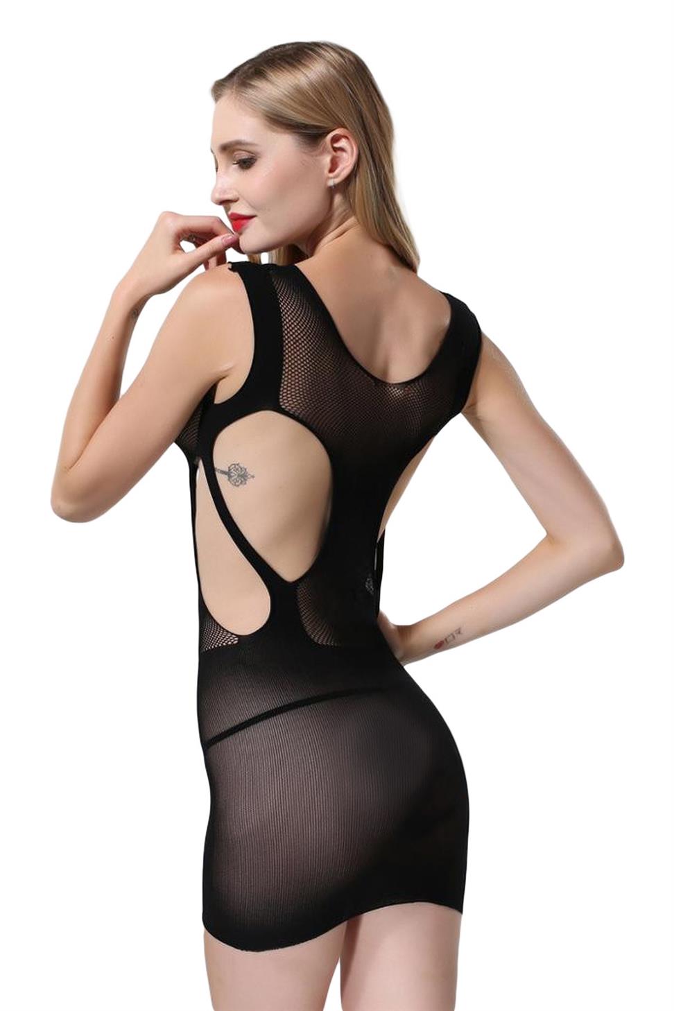 Askılı Sıfır Kol Siyah Renk Kadın Fantezi Elbıse