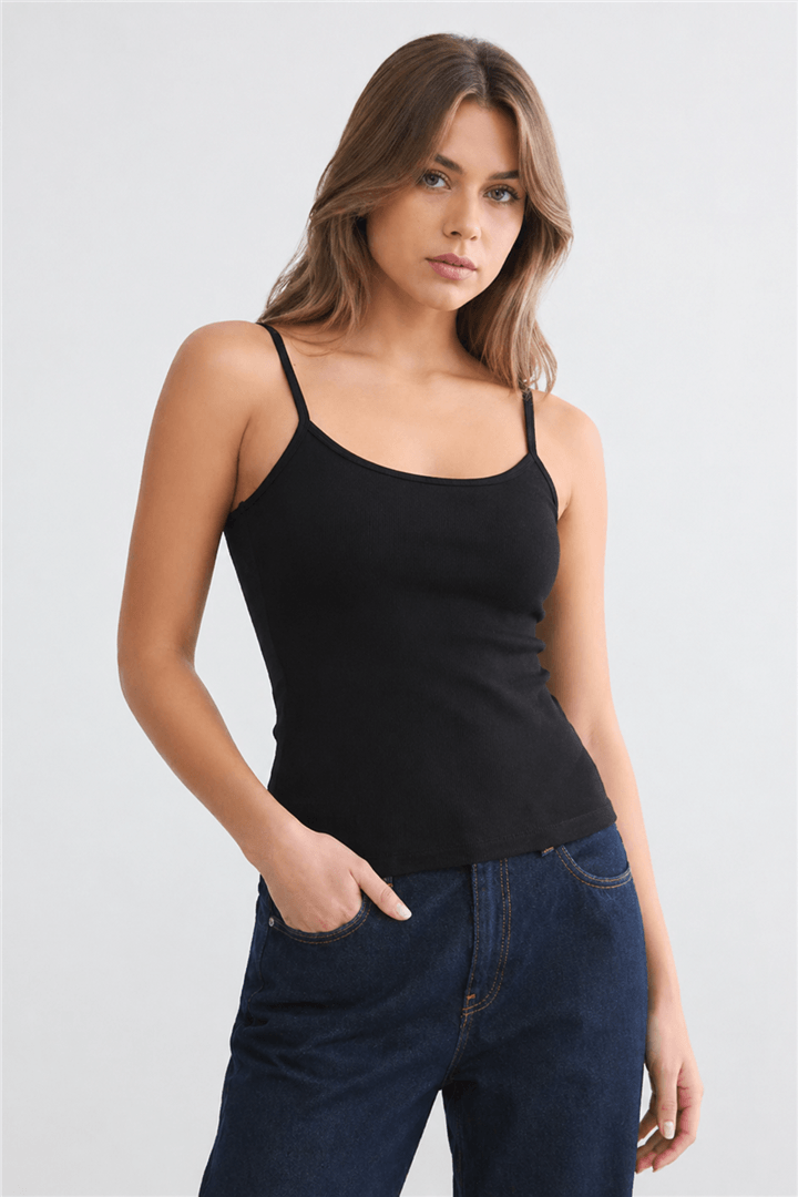 Askılı Atlet Siyah | Fashion Friends