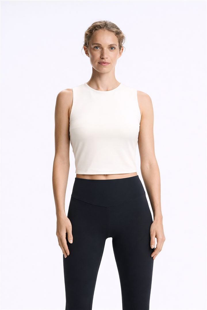 Bisiklet Yaka Double Atlet Ekru | Fashion Friends