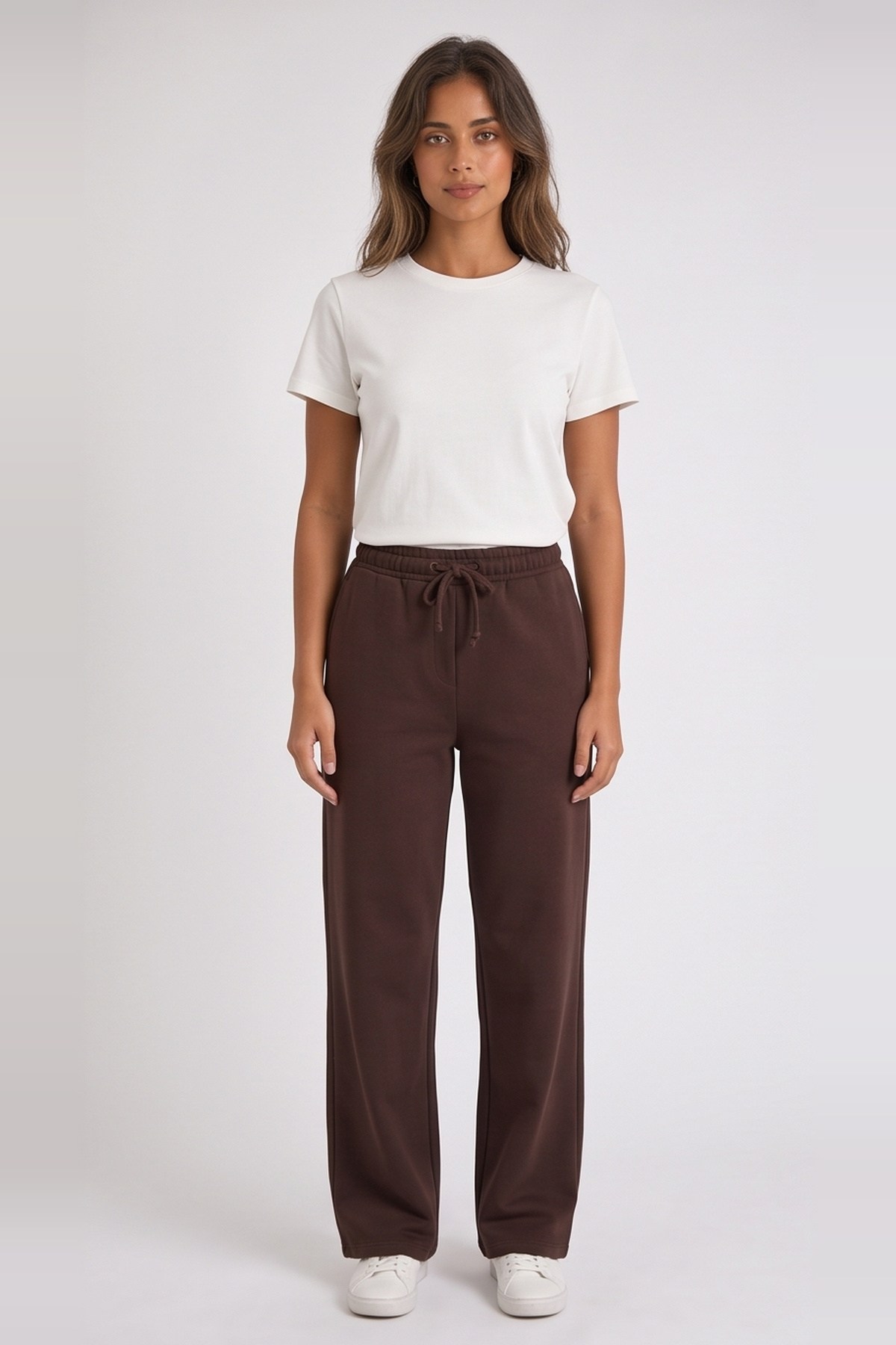 Geniş Paça Eşofman Alt Kahve | Fashion Friends