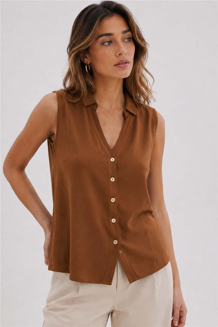 Kolsuz Gömlek Kahve | Fashion Friends