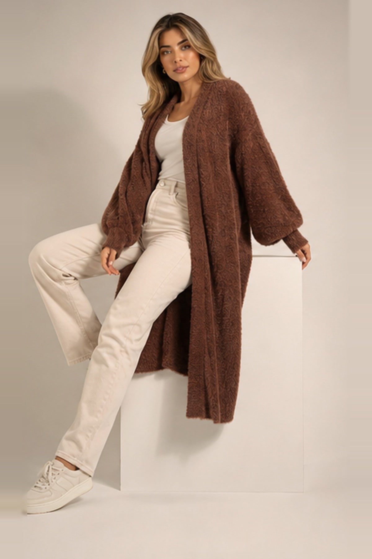 Uzun Hırka Kahve | Fashion Friends