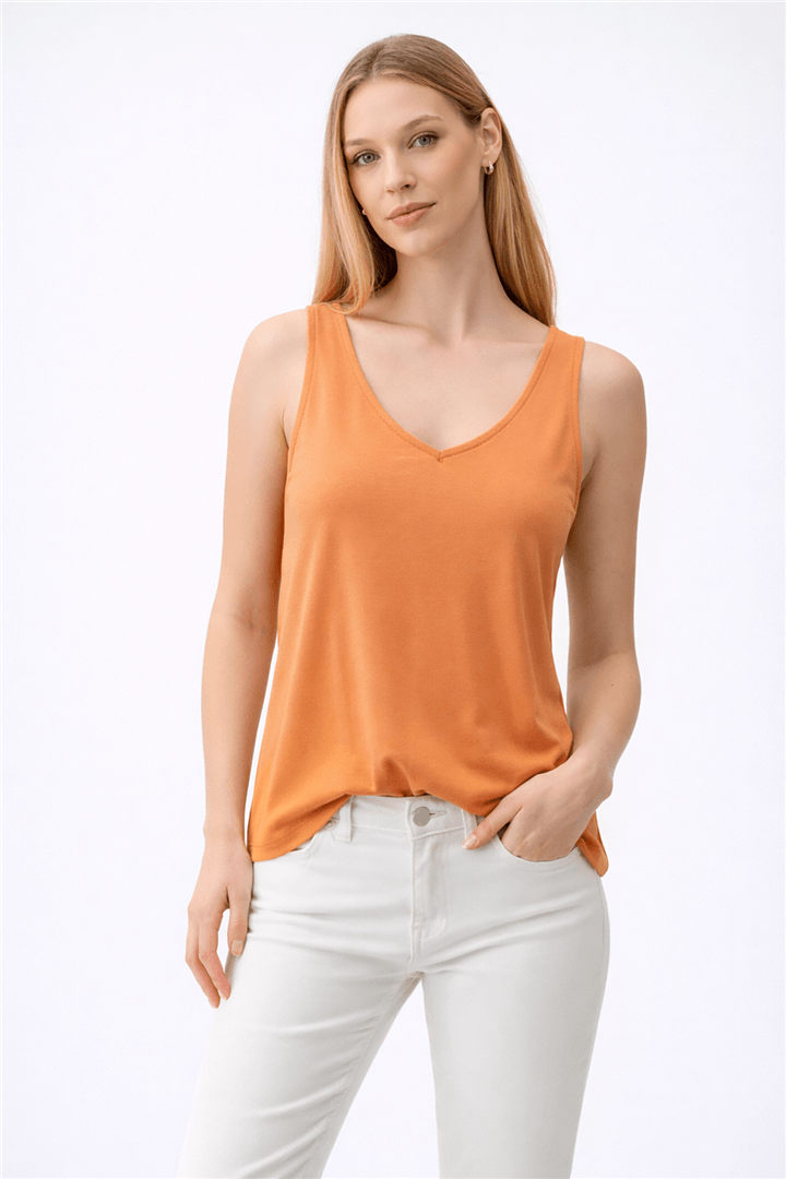 V Yaka Atlet Oranj | Fashion Friends