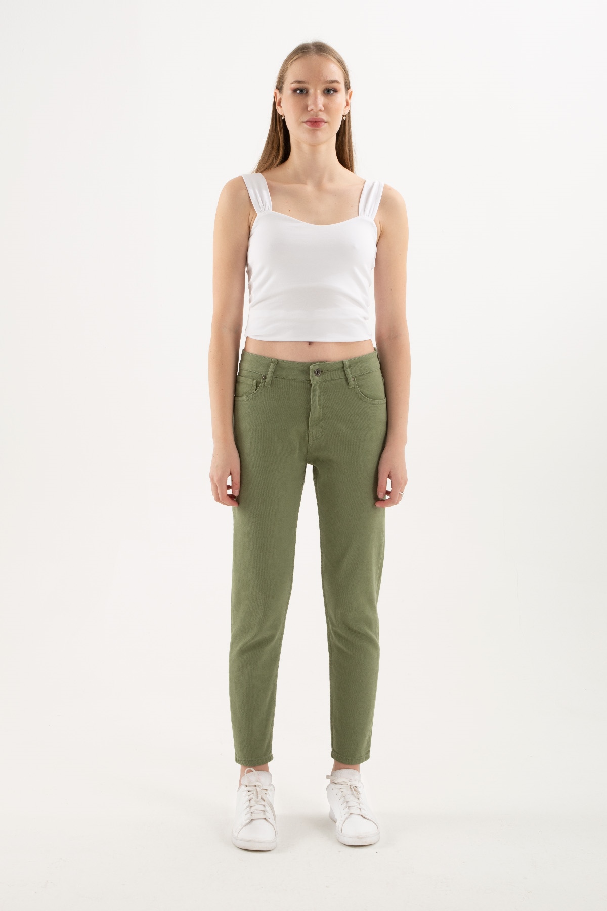 Denim Pantolon Yeşil / Green | Fashion Friends