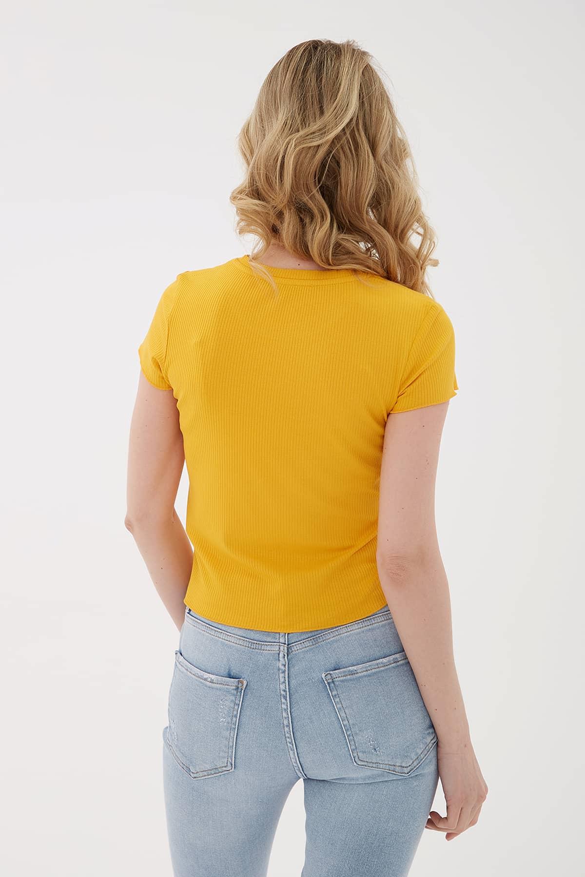 Kısa Kollu T-Shirt Sarı / Yellow | Markasız