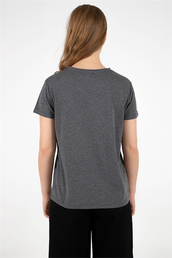 Baskılı T-Shirt Antrasit / Anthracite