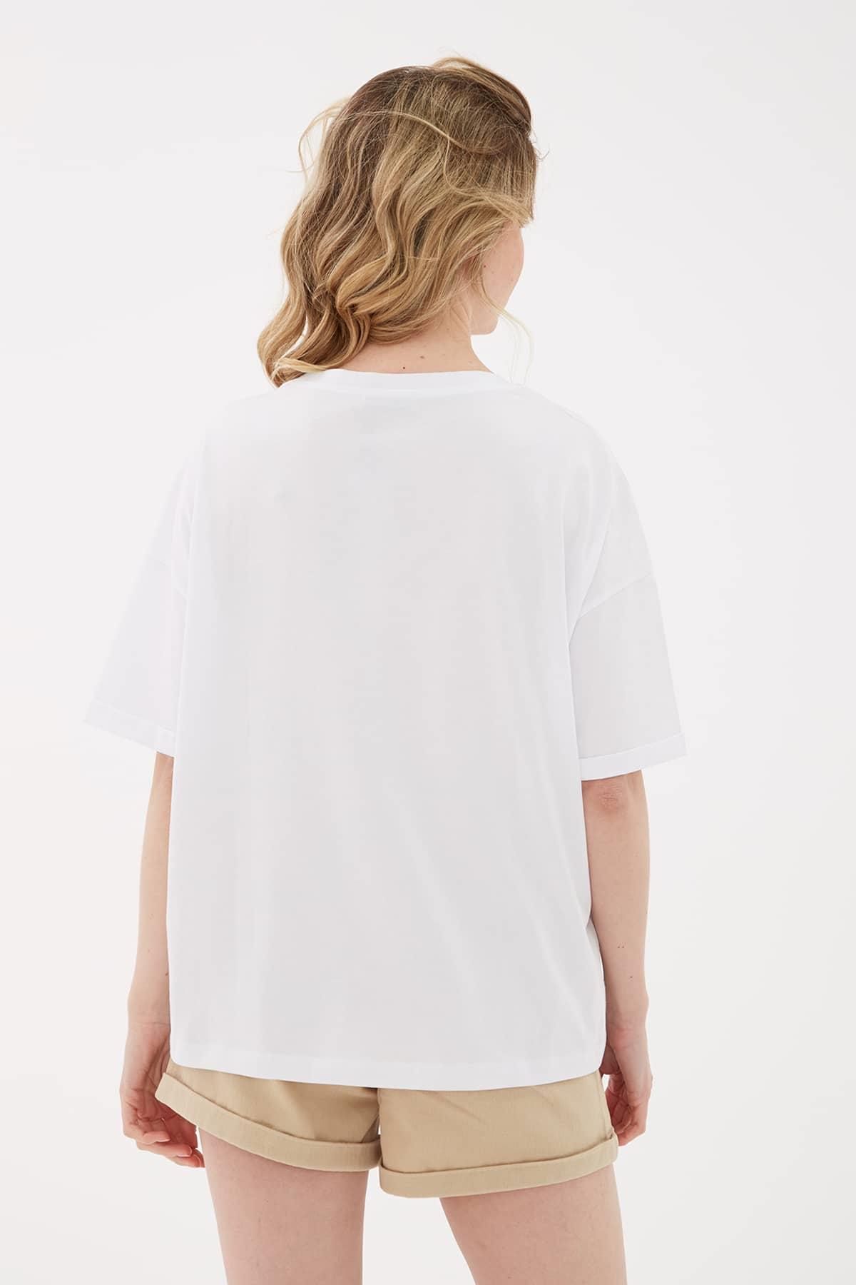 Baskılı T-Shirt Beyaz / White | Markasız