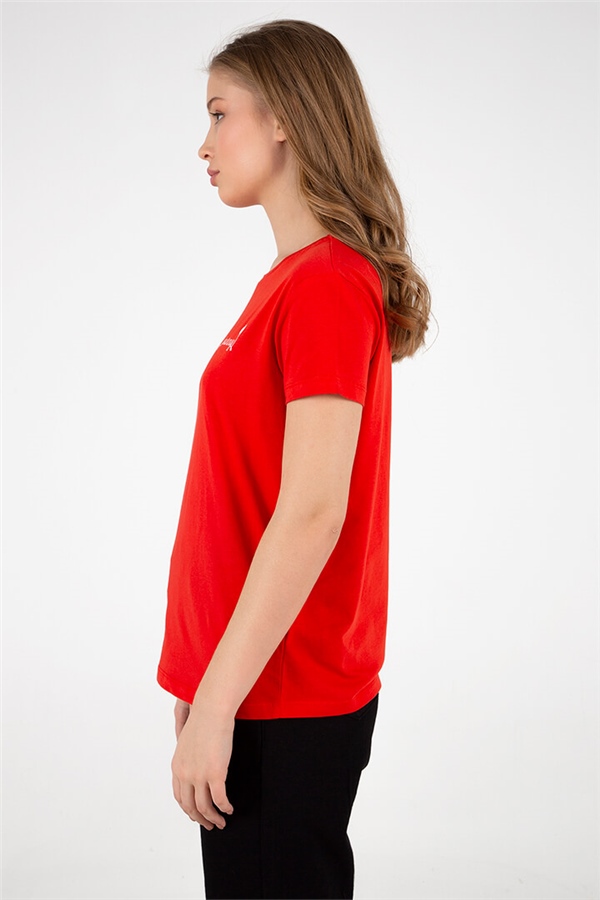 Baskılı T-Shirt Kırmızı / Red
