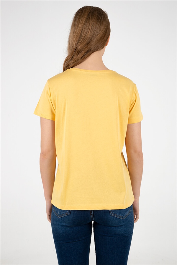 Baskılı T-Shirt Sarı / Yellow