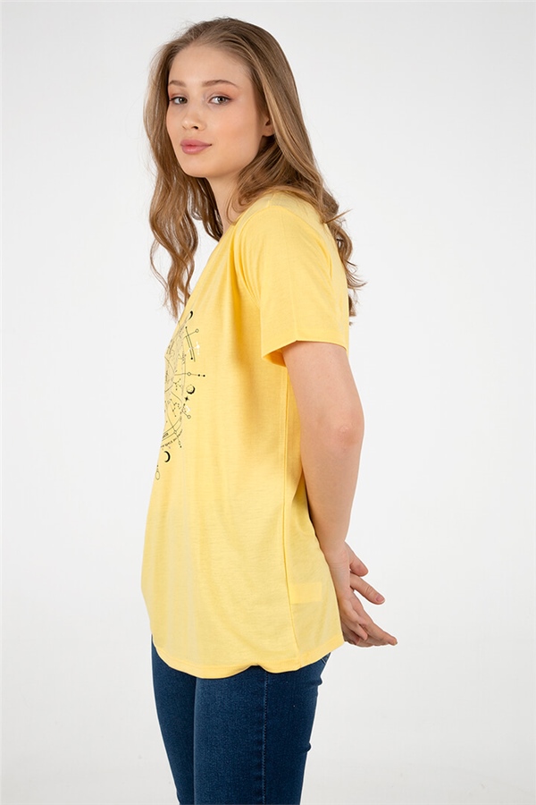Baskılı T-shirt Sarı / Yellow