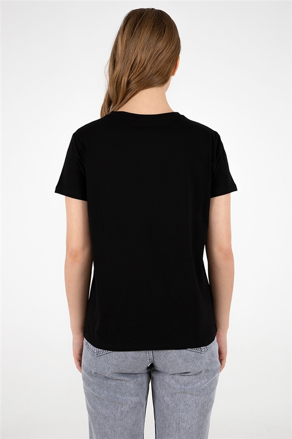 Baskılı T-Shirt Siyah / Black