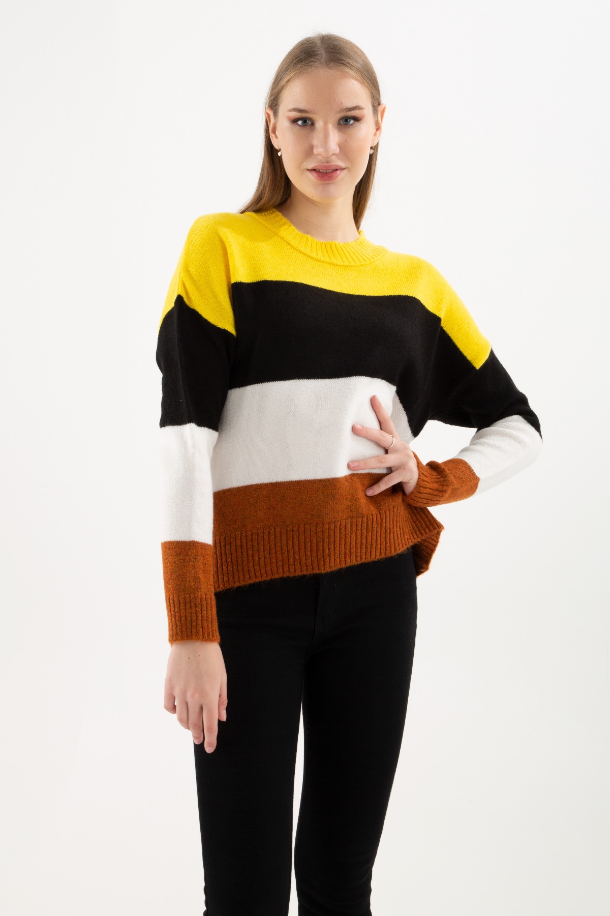 Bisiklet Yaka Kazak Multi 1 | Fashion Friends