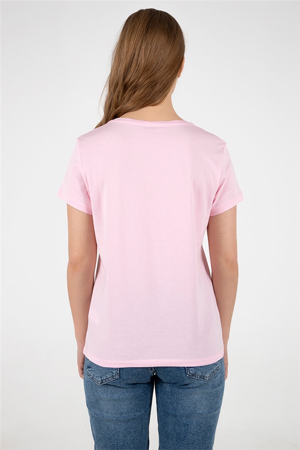 Bisiklet Yaka T-shirt Pembe / Pink
