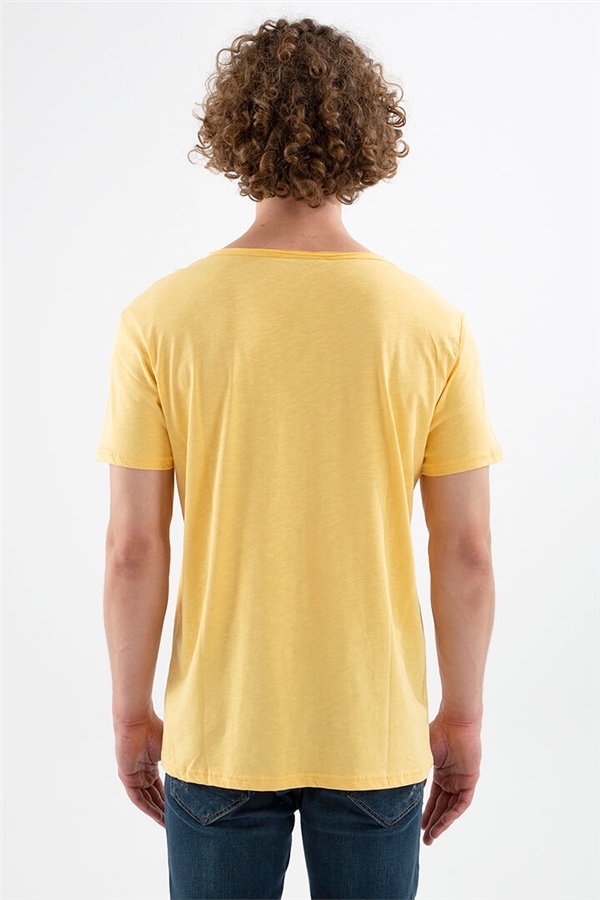 Bisiklet Yaka T-Shirt Sarı / Yellow