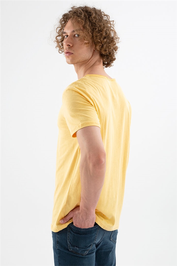 Bisiklet Yaka T-Shirt Sarı / Yellow