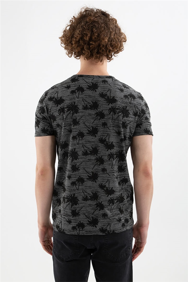 Desen Baskılı T-Shirt Antrasit / Anthracite