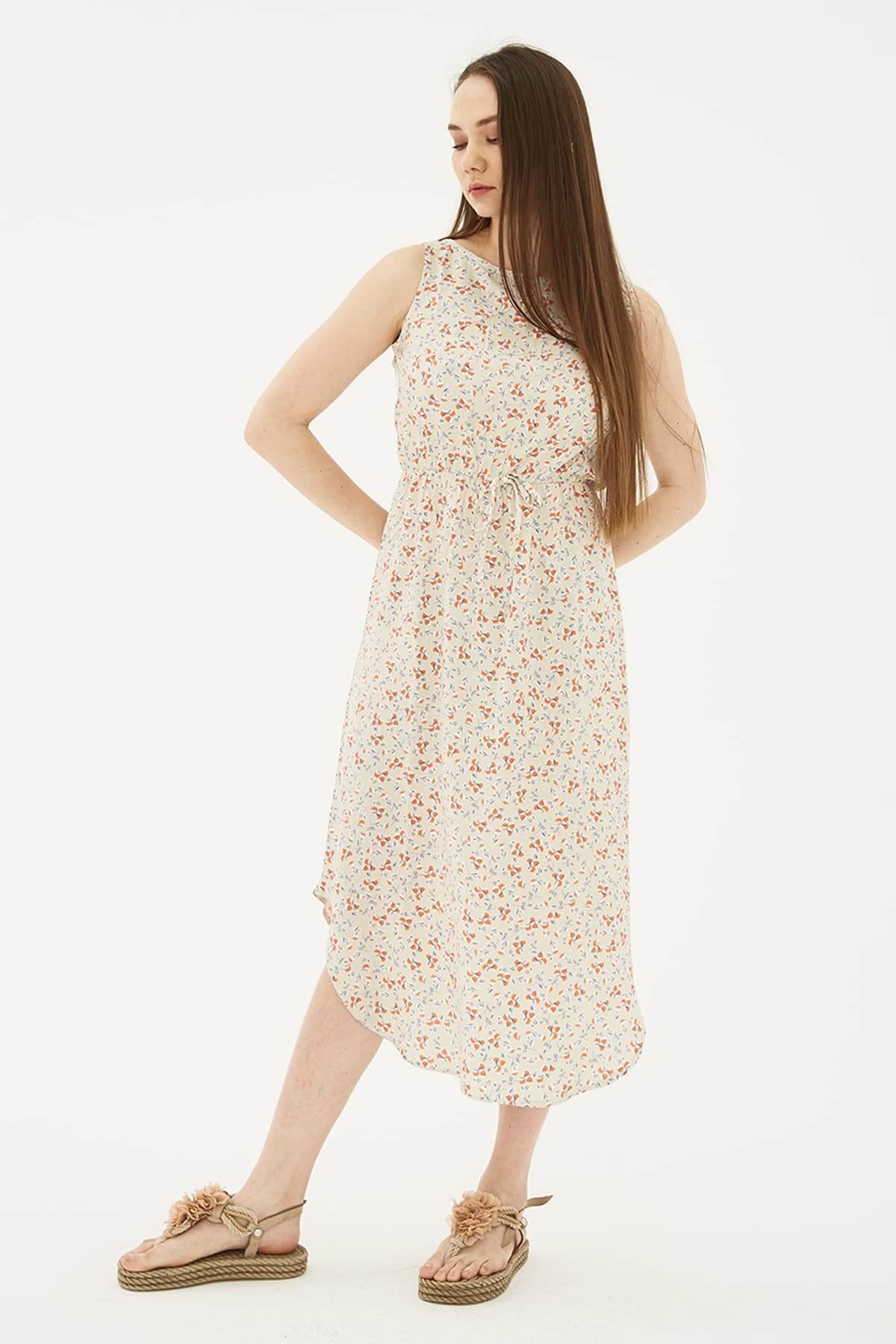 Desenli Elbise Coral / Coral | Markasız